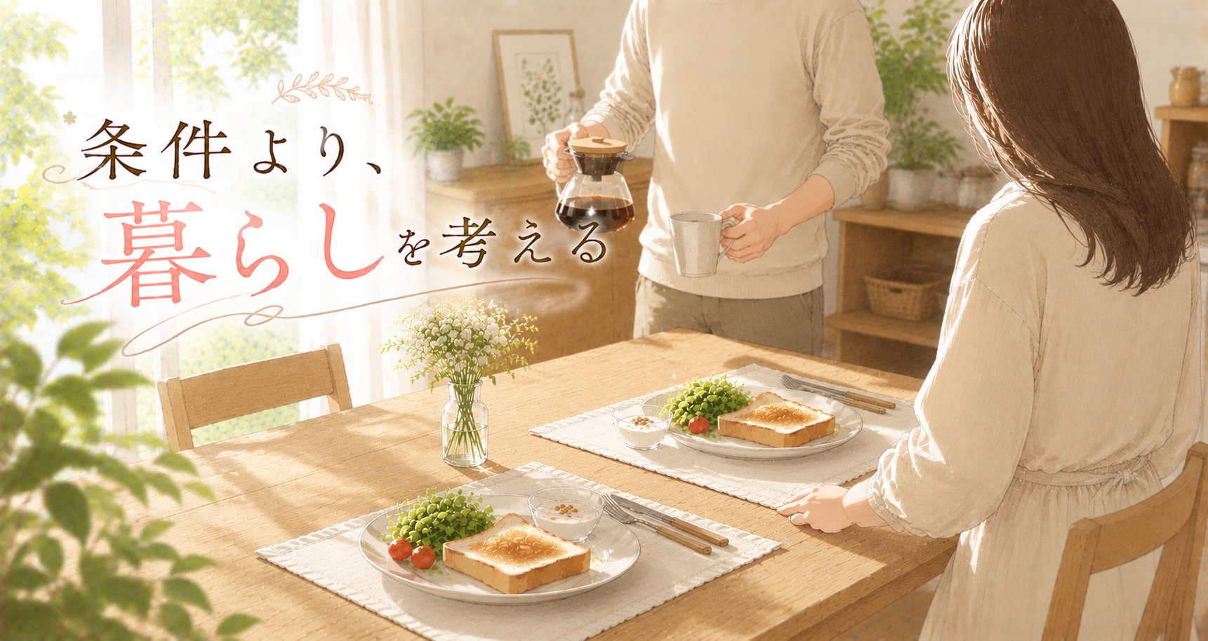 婚活が進まない人ほど、先に「暮らしの形」を決めてみる