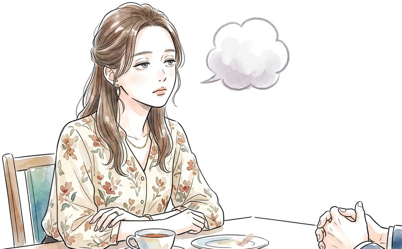 相手の話を聞いていても上の空、心がそこにない女性