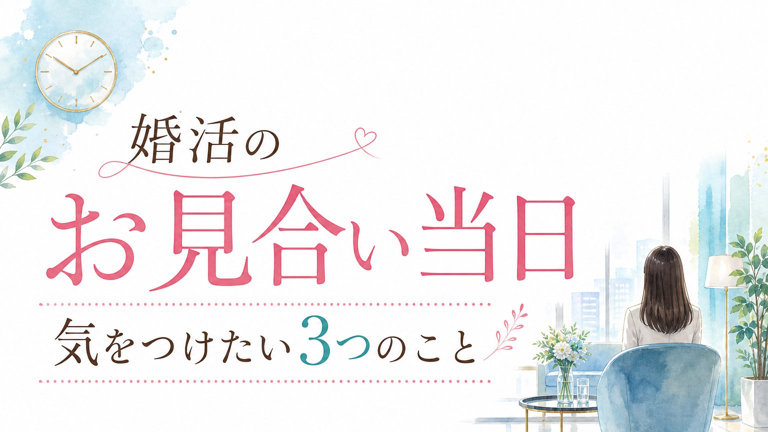 婚活のお見合い当日、気をつけたい3つのこと