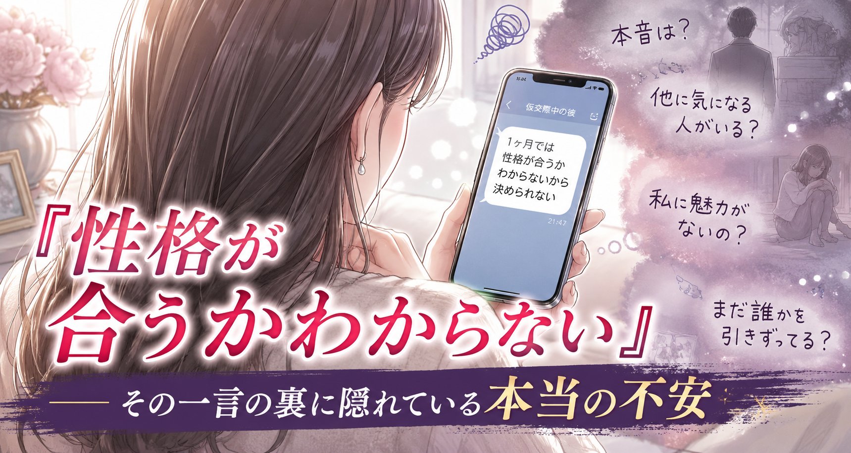 「『性格が合うかわからない』… その一言の裏に隠れている本当の不安」